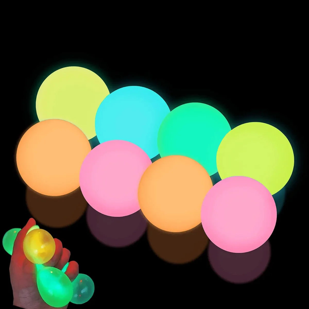 4pc Glow Stress Balls