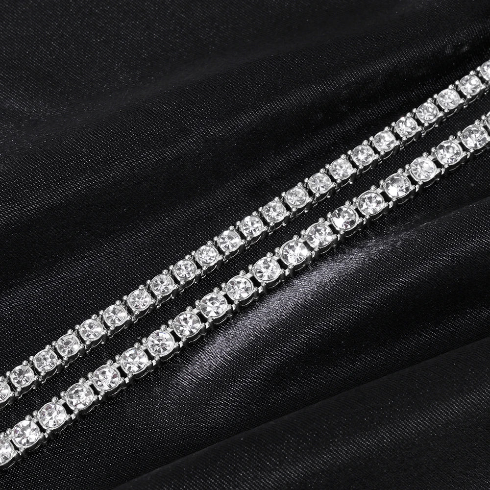 Tennis Chain Necklace & Bracelet