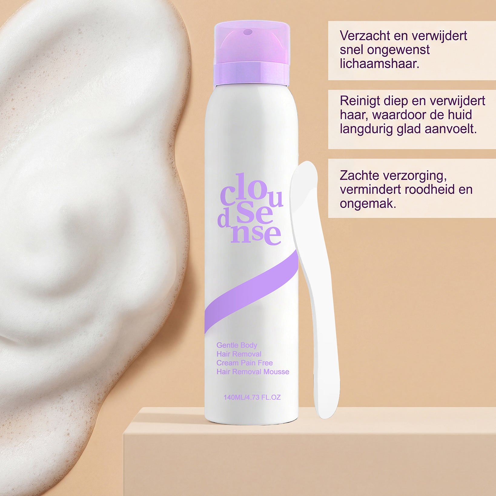 Gentle Hair Removal Mousse for Smooth Skin